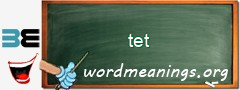 WordMeaning blackboard for tet